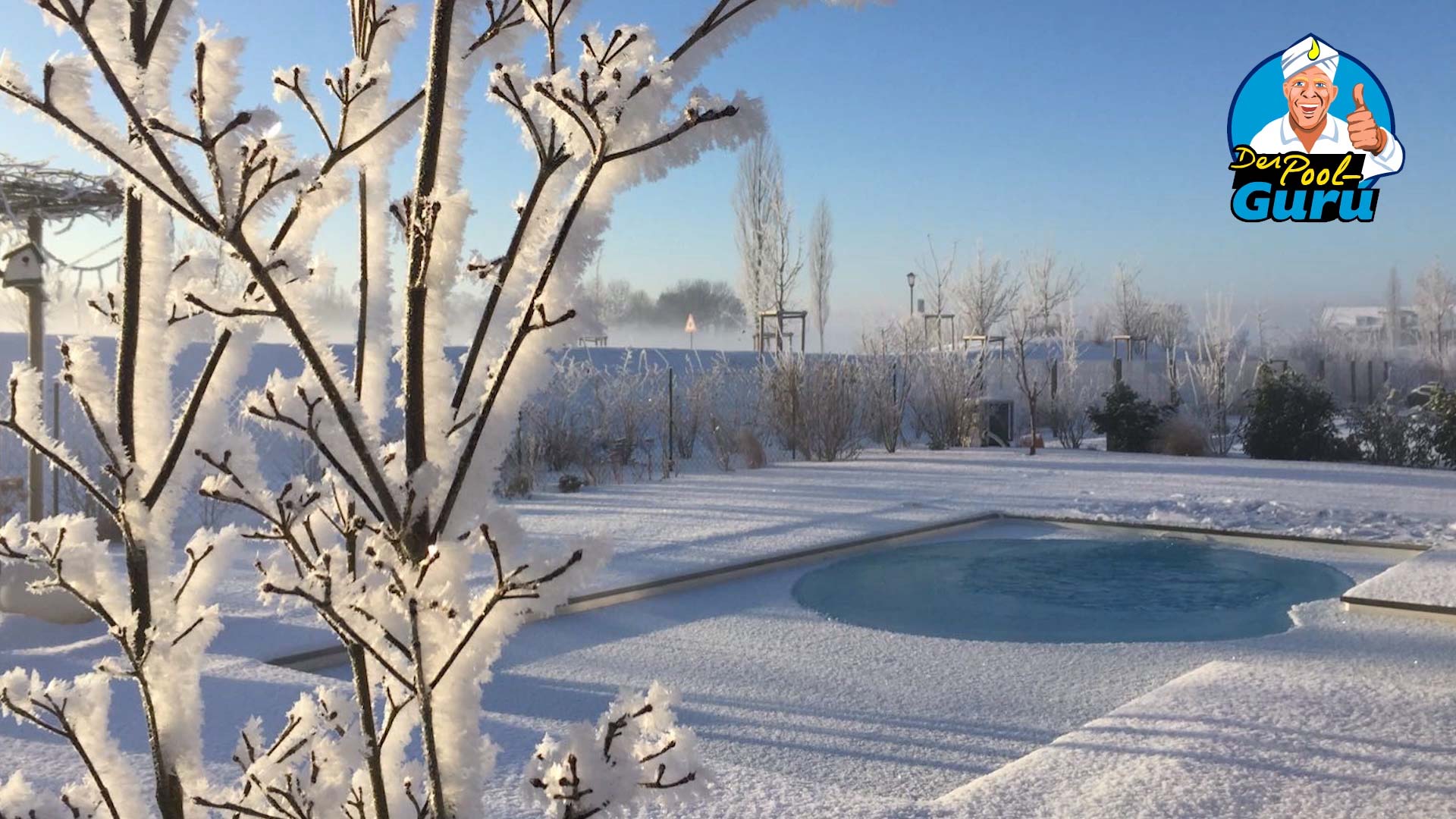 Eisbaden im Pool