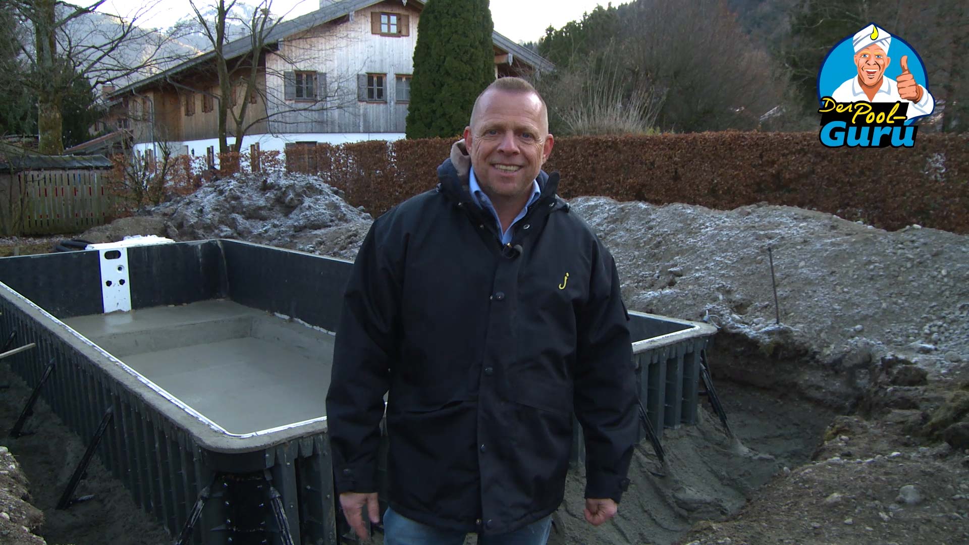 Pool aus Beton bauen